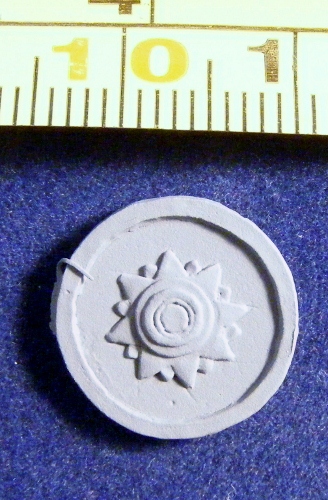 ACR46 round shield with sun motif - Click Image to Close